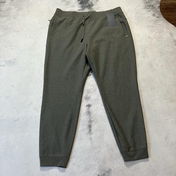 Vrst Jogger Pants Mens Size XL Green Stretch Drawstring Slim Fit Anti Odor - Picture 1 of 11